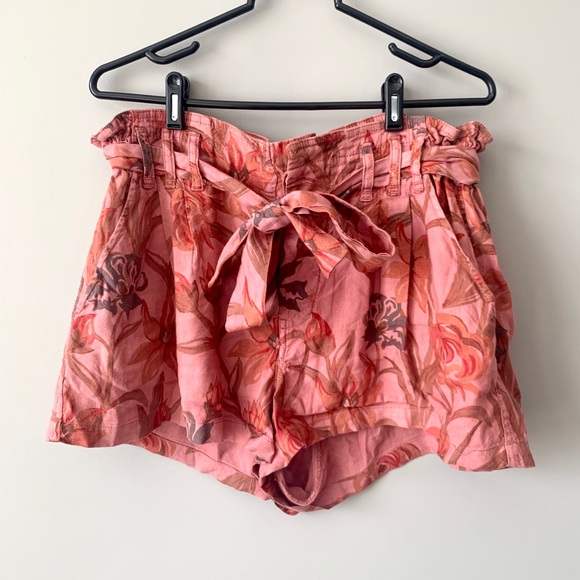 Free People Floral Tie Shorts - Picture 5 of 6